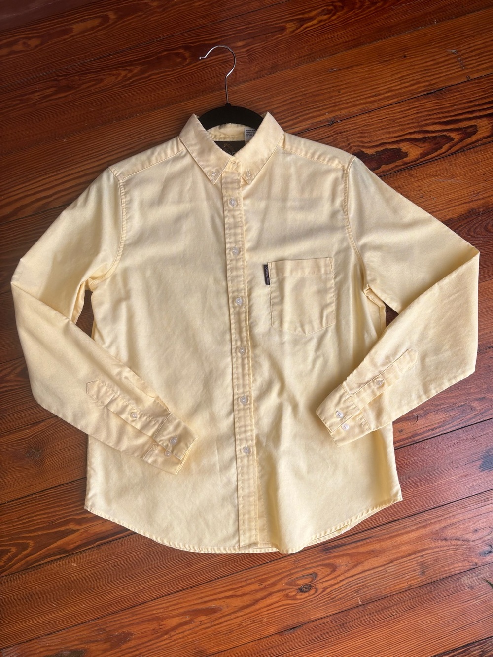 Vintage Jordache Yellow Long-Sleeve Button-down Shirt